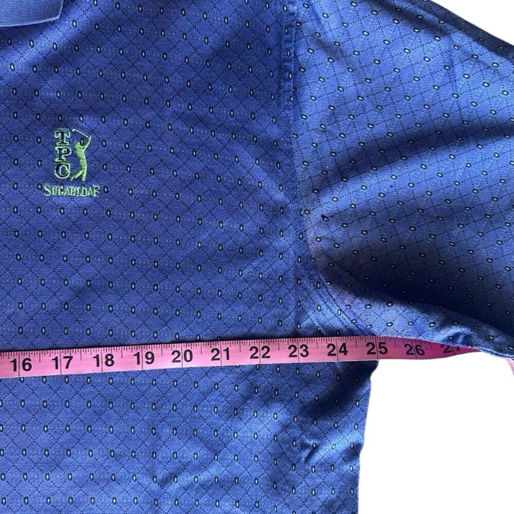 Robert Trent Jones TPC Sugarloaf Georgia Golf Polo Blue Textured Pattern XL - Picture 5 of 8